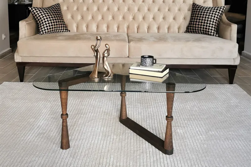 Sabani Sofabord 96 cm Trekantet, Valnøddebrun