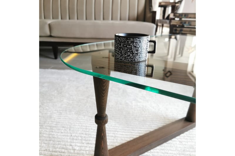 Sabani Sofabord 96 cm Trekantet - Valnøddebrun - Møbler - Borde - Sofabord