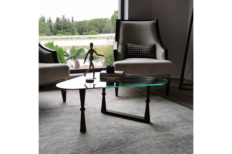 Sabani Sofabord 96 cm Trekantet - Valnøddebrun - Møbler - Borde - Sofabord