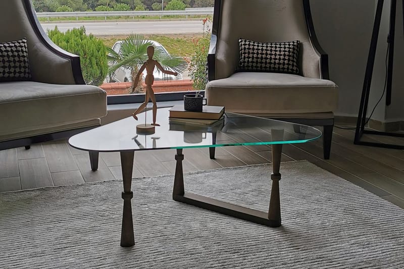 Sabani Sofabord 96 cm Trekantet - Valnøddebrun - Møbler - Borde - Sofabord