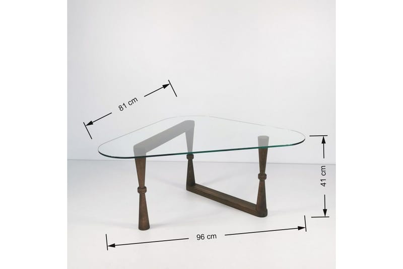 Sabani Sofabord 96 cm Trekantet - Valnøddebrun - Møbler - Borde - Sofabord