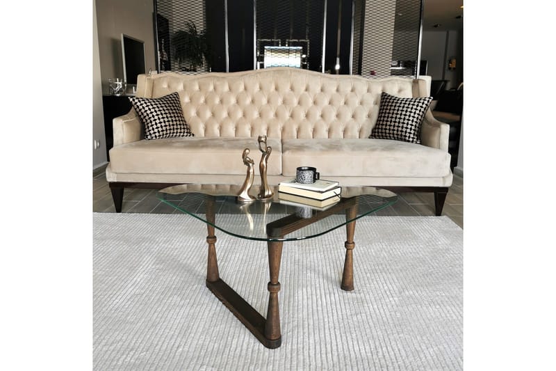 Sabani Sofabord 96 cm Trekantet - Valnøddebrun - Møbler - Borde - Sofabord