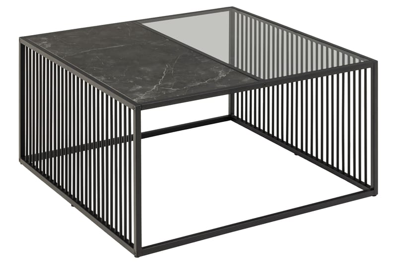 Saklani Sofabord 80x80 cm - Sort - Møbler - Borde - Sofabord