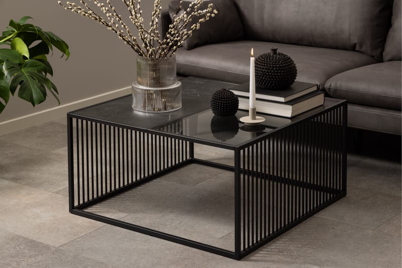 Saklani Sofabord 80x80 cm - Sort - Møbler - Borde - Sofabord