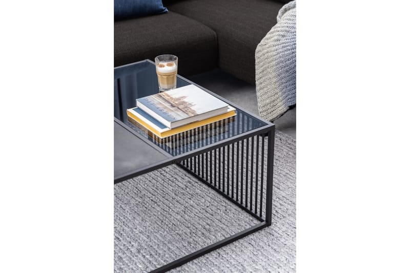 Saklani Sofabord 80x80 cm - Sort - Møbler - Borde - Sofabord