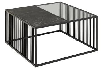 Saklani Sofabord 80x80 cm - Sort - Møbler - Borde - Sofabord