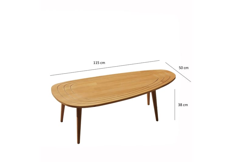 Saldus Sofabord 115 cm - Teak - Møbler - Borde - Sofabord