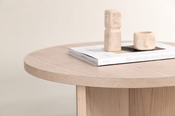 Saltö Rundt Sofabord 85 cm med Krydsben i Træ - Beige - Møbler - Borde - Sofabord