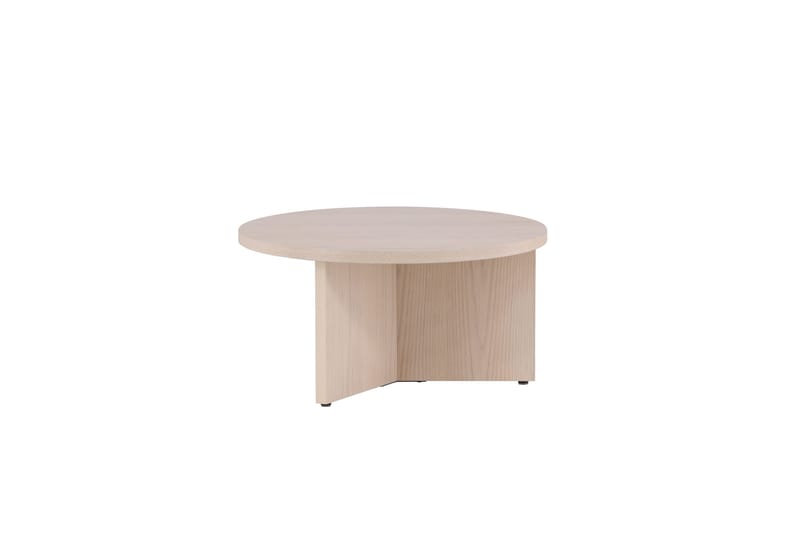 Saltö Rundt Sofabord 85 cm med Krydsben i Træ - Beige - Møbler - Borde - Sofabord