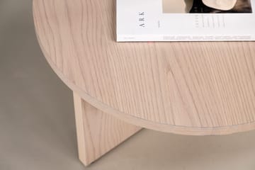 Saltö Rundt Sofabord 85 cm med Krydsben i Træ - Beige - Møbler - Borde - Sofabord