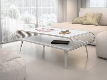 Salvaris Sofabord 120 cm - Beige med hvid bordplade - Møbler - Borde - Sofabord
