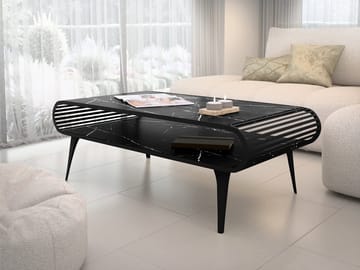 Salvaris Sofabord 120 cm - Sort marmor - Møbler - Borde - Sofabord