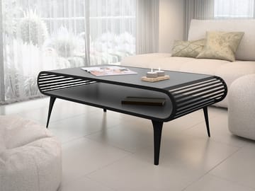 Salvaris Sofabord 120 cm - Sort med grå bordplade - Møbler - Borde - Sofabord