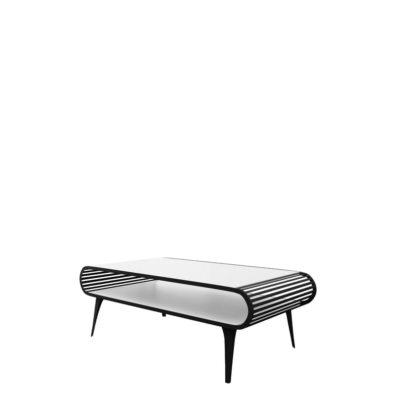 Salvaris Sofabord 120 cm, Sort og hvid