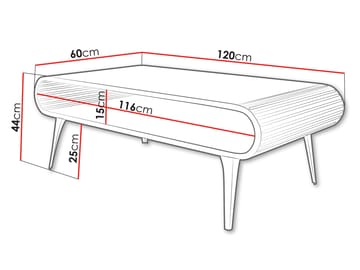Salvaris Sofabord 120 cm - Sort - Møbler - Borde - Sofabord
