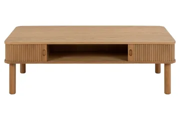 Samay 130x70 cm Rektangulært Sofabord med Opbevaring i Træ - Beige - Møbler - Borde - Sofabord