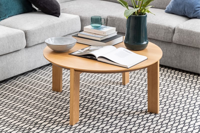 Samsudin Sofabord 90 cm Rund - Natur - Møbler - Borde - Sofabord