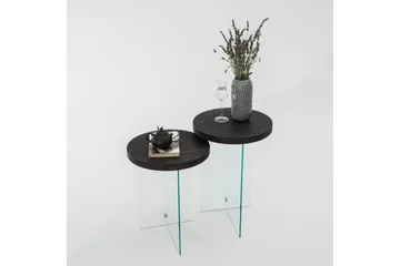 Serenity 35 cm Rundt Sofabord i Mørkt Træ - Mørkebrun - Møbler - Borde - Sofabord