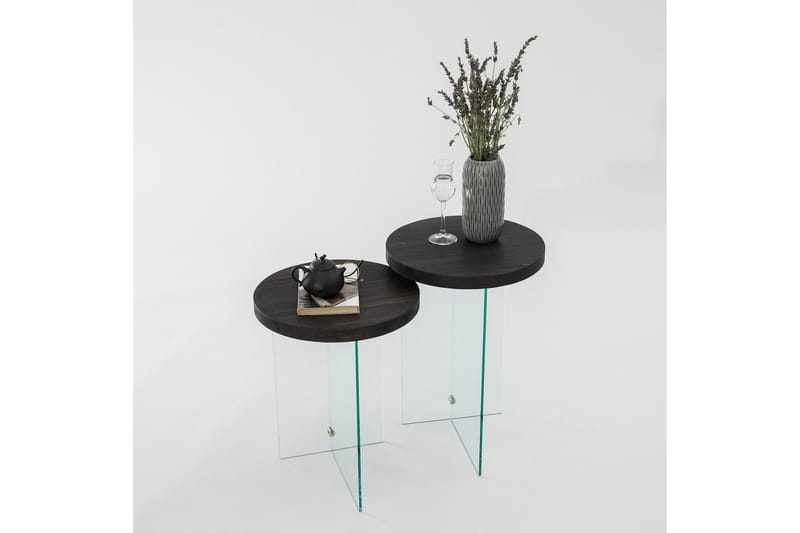 Serenity 35 cm Rundt Sofabord i Mørkt Træ - Mørkebrun - Møbler - Borde - Sofabord