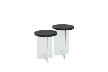 Serenity 35 cm Rundt Sofabord i Mørkt Træ - Mørkebrun - Møbler - Borde - Sofabord