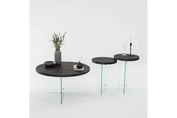 Serenity 35 cm Rundt Sofabord i Mørkt Træ - Mørkebrun - Møbler - Borde - Sofabord