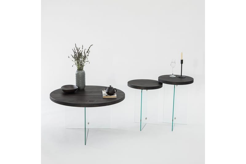 Serenity 35 cm Rundt Sofabord i Mørkt Træ - Mørkebrun - Møbler - Borde - Sofabord