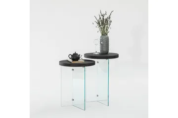 Serenity 35 cm Rundt Sofabord i Mørkt Træ - Mørkebrun - Møbler - Borde - Sofabord