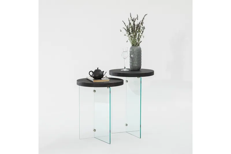 Serenity 35 cm Rundt Sofabord i Mørkt Træ - Mørkebrun - Møbler - Borde - Sofabord