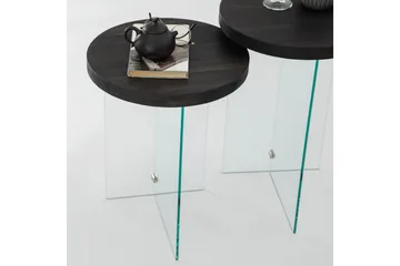 Serenity 35 cm Rundt Sofabord i Mørkt Træ - Mørkebrun - Møbler - Borde - Sofabord