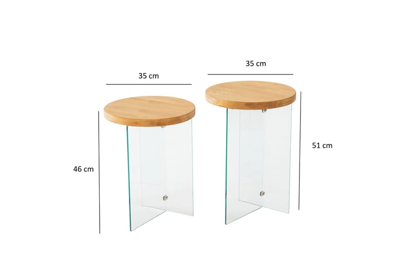 Serenity Sofabord 35 cm - Oak - Møbler - Borde - Sofabord