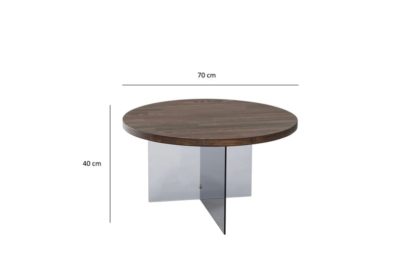 Serenity Sofabord 70 cm - Valnød finér - Møbler - Borde - Sofabord