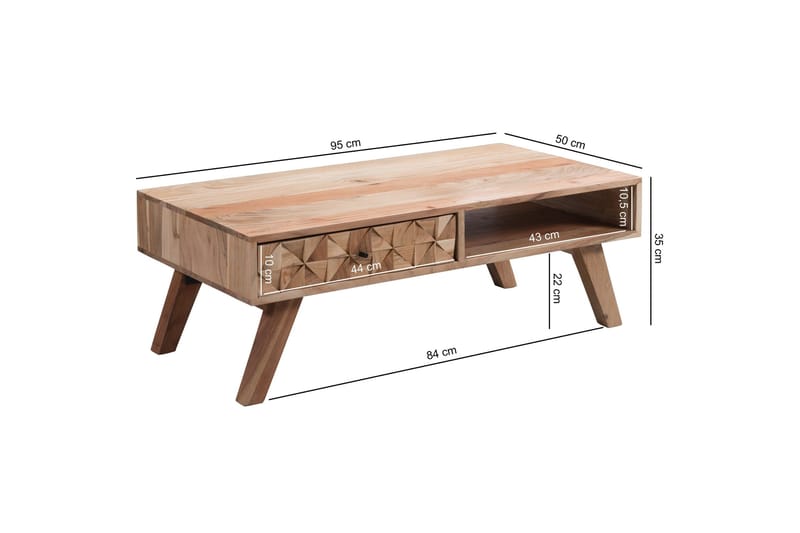 Seufert sofabord 95 cm - Træ / natur - Møbler - Borde - Sofabord