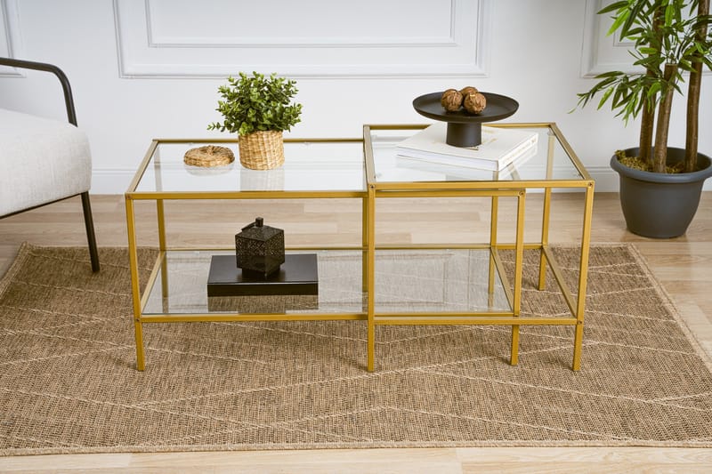 Sevay Sofabord 90 cm - Guld - Møbler - Borde - Sofabord