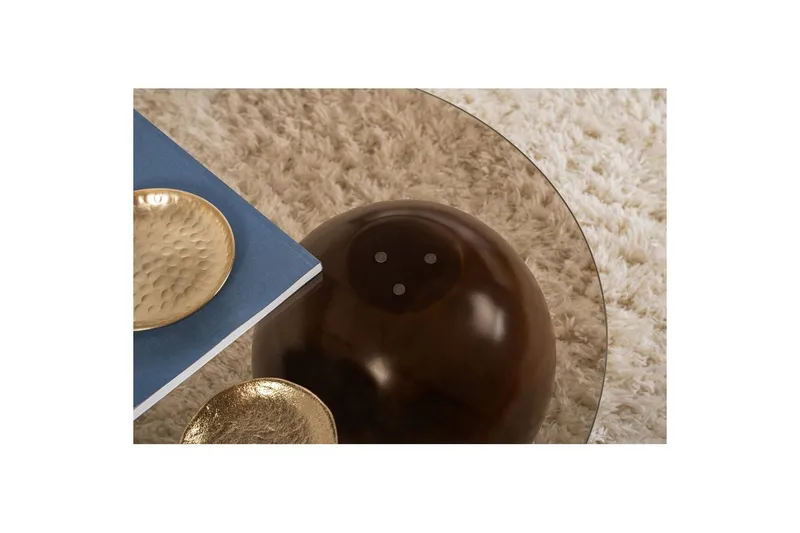 Sofabord Sfære Valnød / Bronze - Valnød / Bronze - Møbler - Borde - Sofabord