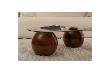 Sofabord Sfære Valnød / Bronze - Valnød / Bronze - Møbler - Borde - Sofabord