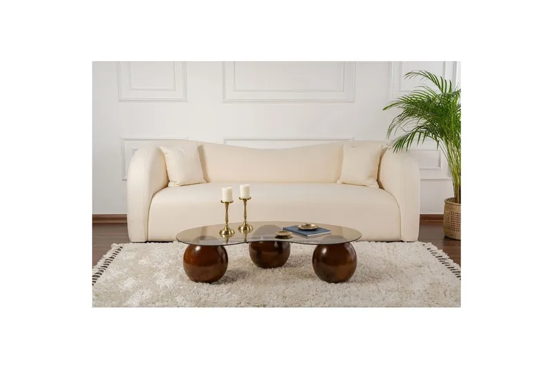 Sofabord Sfære Valnød / Bronze - Valnød / Bronze - Møbler - Borde - Sofabord