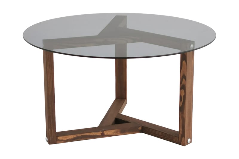 Sibas Sofabord 75 cm Rundt - Røget / Teaktræ - Møbler - Borde - Sofabord