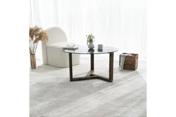 Sibas Sofabord 75 cm Rundt - Røget / Teaktræ - Møbler - Borde - Sofabord