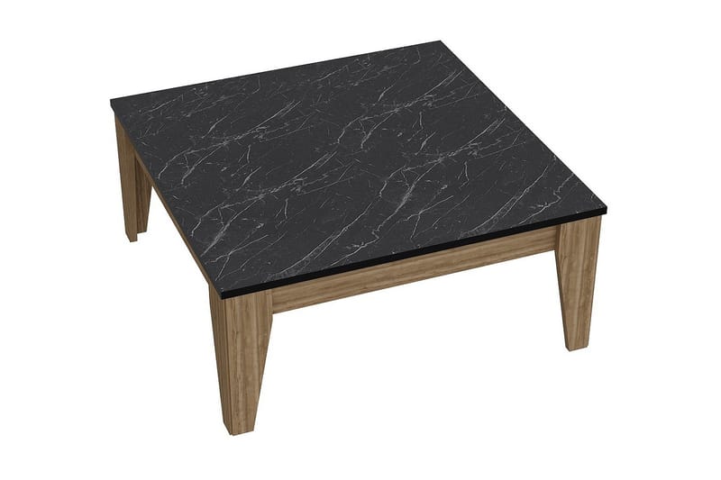 Sincerely Sofabord 85 cm Marmormønster - Sort/Valnøddebrun - Møbler - Borde - Sofabord