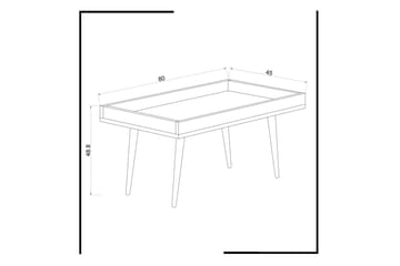 Skaberg Sofabord 80 cm - Hvid/Natur - Møbler - Borde - Sofabord