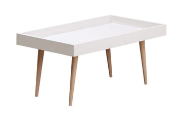 Skaberg Sofabord 80 cm - Hvid/Natur - Møbler - Borde - Sofabord
