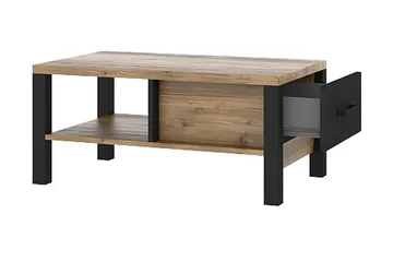 Skarebol Sofabord 90 cm - Sort/Træ/Natur - Møbler - Borde - Sofabord