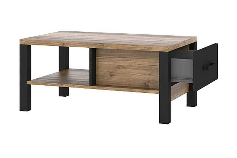 Skarebol Sofabord 90 cm - Sort/Træ/Natur - Møbler - Borde - Sofabord