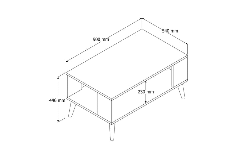 Skirshult Sofabord 90x54x90 cm - Eg - Møbler - Borde - Sofabord