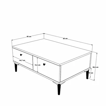 Sofabord Skye Decor Bren (90 x 38,6 x 60 cm) Valnød - Valnød - Møbler - Borde - Sofabord