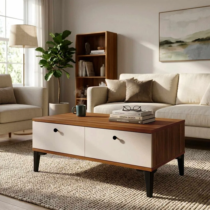 Sofabord Skye Decor Bren (90 x 38,6 x 60 cm) Valnød - Valnød - Møbler - Borde - Sofabord