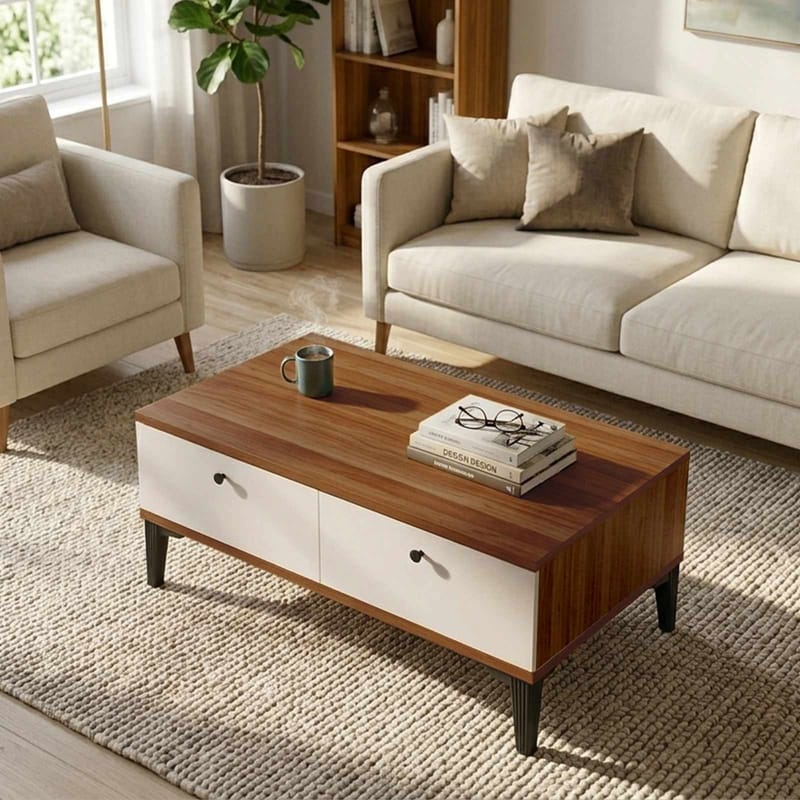 Sofabord Skye Decor Bren (90 x 38,6 x 60 cm) Valnød - Valnød - Møbler - Borde - Sofabord