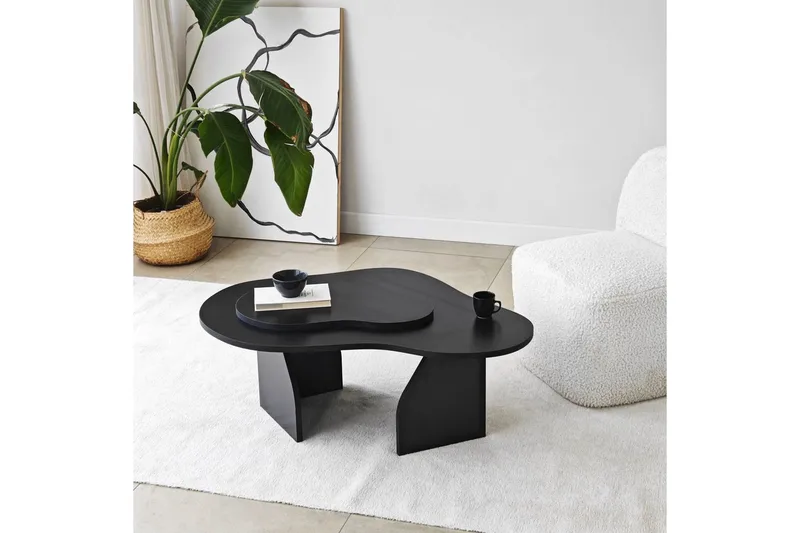 Sofabord Smeltet Sort - Sort - Møbler - Borde - Sofabord