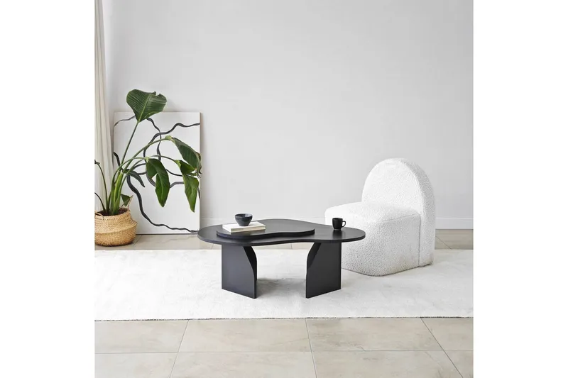 Sofabord Smeltet Sort - Sort - Møbler - Borde - Sofabord