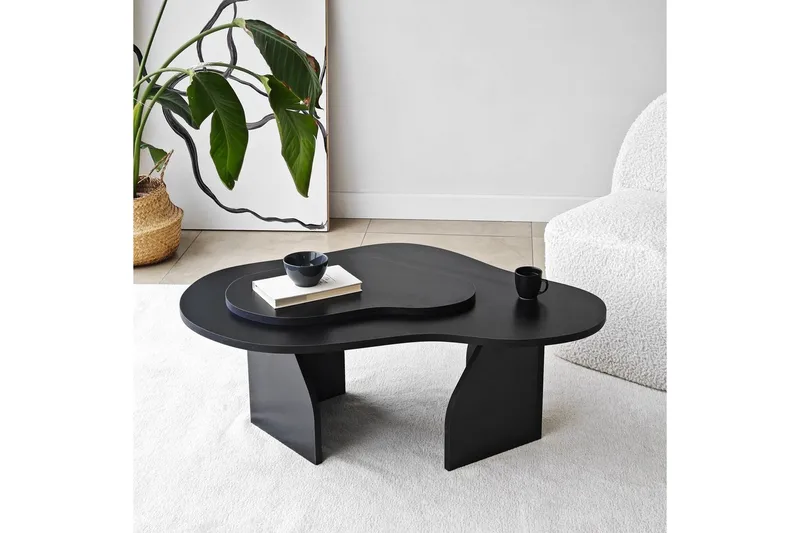 Sofabord Smeltet Sort - Sort - Møbler - Borde - Sofabord